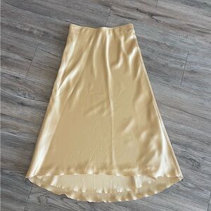 Abercrombie & Fitch Slip MIDI Skirt Yellow, Size: XS